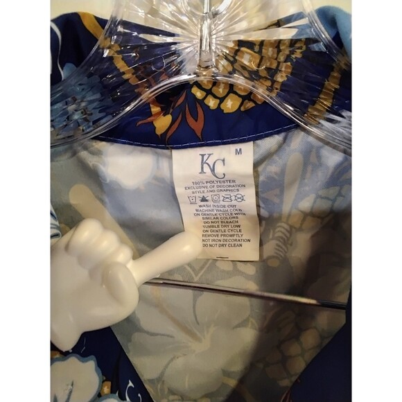 Kansas City Royals Men's Size M Minit Mart Blue Hawaiian MLB Stadium Shirt - Picture 9 of 9